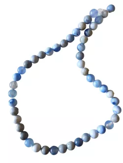Jaspis blau Porzellanit Edelstein Halskette 925 Silberverschluss
