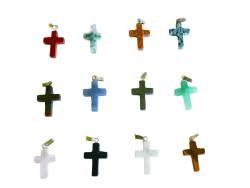 Edelstein Kreuz Passionskreuz Ketten Anhänger zur Wahl