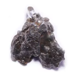 Eisen Meteorit Ketten Anhänger Silberöse