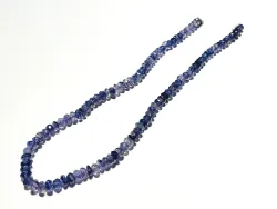 Iolith Wassersaphir blau Edelstein Button facettiert Halskette Kette