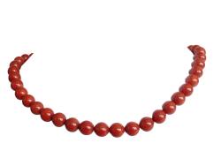 Jaspis rot Edelstein Kugelkette Halskette Collier Größenwahl