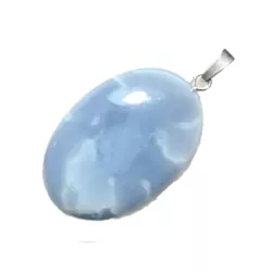 Opal blau Blauopal Edelstein Kettenanhänger 925 Silberöse