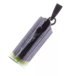 Turmalin schwarz mit Verdelith grün Kristall Edelstein Ketten Anhänger Echtsilberöse