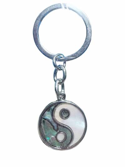 Yin Yang Paua Muschel Perlmutt Schlüsselanhänger von Ocean Jewels
