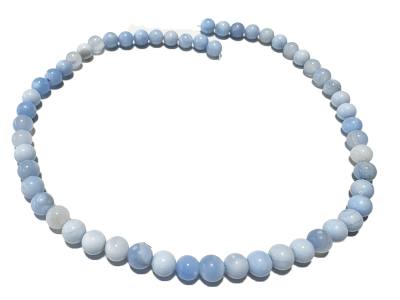 Achat hellblau Edelsteinkette Kette Kugelkette Halskette Längenwahl