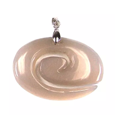Aragonit Edelstein-Anhänger – Natürlich, Aus Der Steiermark (Österreich), 35 X 18 Mm, Quer Gebohrt