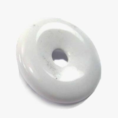 Achat weiß Friedensachat Edelstein Donut Anhänger 40 mm