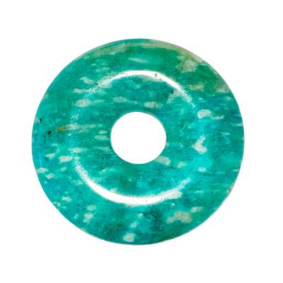 Amazonit Edelstein Donut Ketten Anhänger 3cm