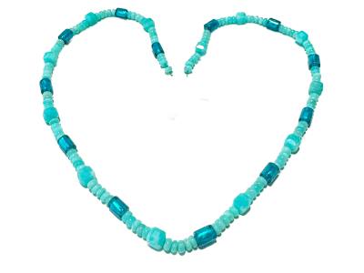 Amazonit blaugrün Edelstein Designerkette Längenwahl Lebensfreude