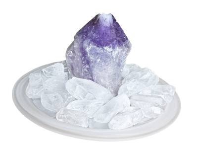 Amethyst violett Edelstein Zimmer Brunnen komplett Set mit Pumpe