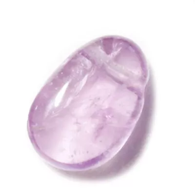 Amethyst hell Edelstein Trommelstein Ketten Anhänger quer gebohrt