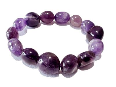 Amethyst violett Edelstein Nugget Stretch Armband