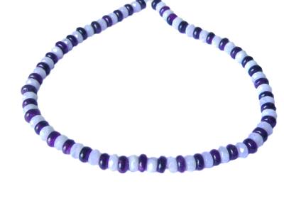 Amethyst Chalcedon Button Edelstein Kette Halskette Collier