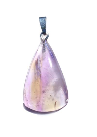 Ametrin flieder transparent Edelstein Ketten Anhänger Echtsilber Öse
