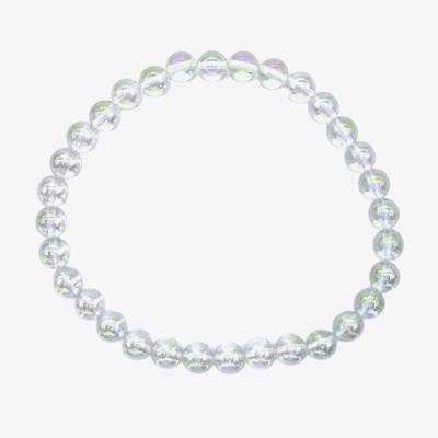 Angel Aura Bergkristall irisierend Edelstein Armband Stretcharmband