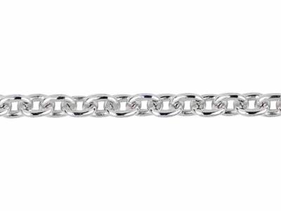 Ankerkette Kette Silber rhodoniert 70 cm längenverstellbar 0,6mm Silikonstopper