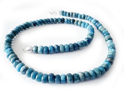 Apatit Edelstein Button Halskette Kette
