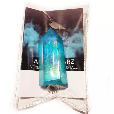 Aqua Aura Kristall Spitze poliert zum Aufstellen