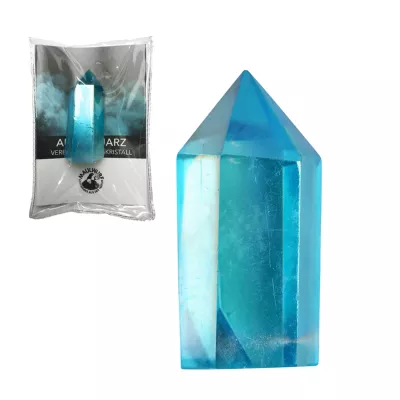 Aqua Aura Kristall Spitze poliert zum Aufstellen