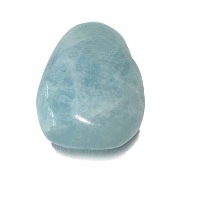 Aquamarin Trommelstein Edelstein Anhänger klein gebohrt