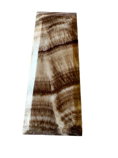 Aragonit braun beige Trapez Edelstein Ketten Anhänger gebohrt
