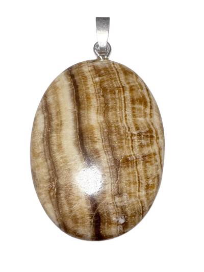 Aragonit Edelstein Cabochon oval Silber Anhänger Kettenanhänger