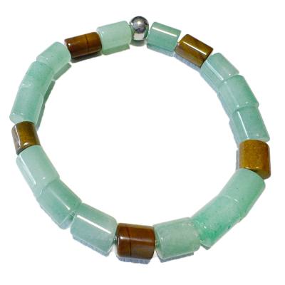 Aventurin grün Jaspis braun Edelstein Armband Längen Wahl