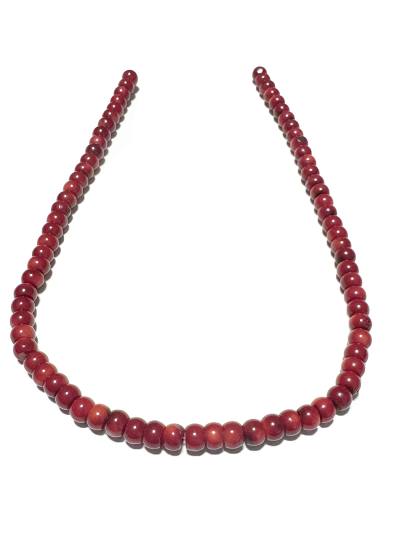 Bambuskoralle Koralle rot Edelstein Button Kette Halskette Längenwahl