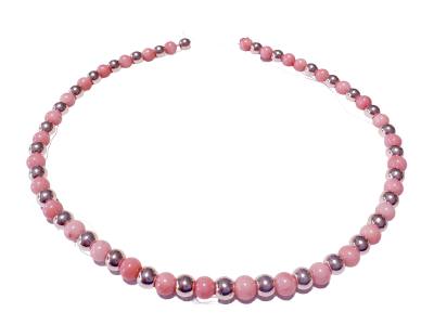 Bambuskoralle rosé Hämatit roségold und Echtsilber Verschluss rosévergoldet Armband Längenwahl