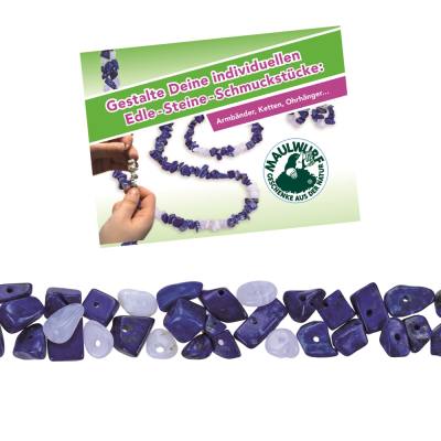 Edelstein Schmuck Bastel Set Lapislazuli Chalcedon DIY - Thema Freundschaft von Maulwurf