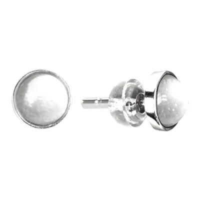 Bergkristall Edelstein Ohrstecker Silber rhodoniert