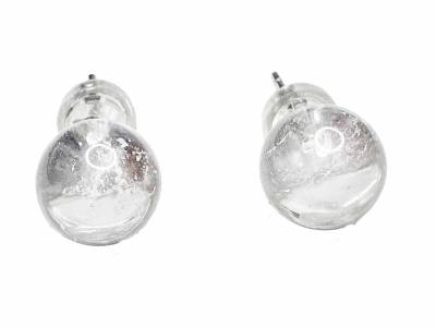 Bergkristall Kugelohrstecker Silber Ohrringe 8mm