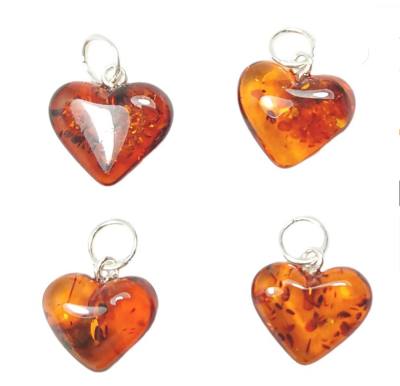 Bernstein Ketten Silber Anhänger Herz