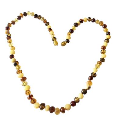 Bernstein Kette Halskette mit Bernstein Verschluss 60 cm Litauen