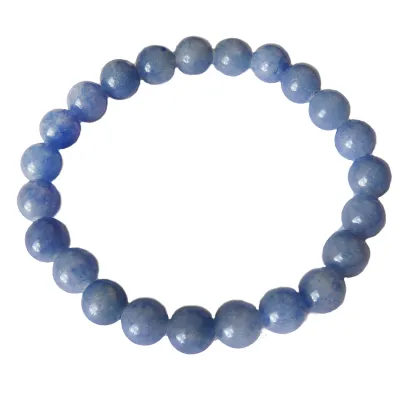 Blauquarz Aventurin blau Kugel Stretch Armband Längen Wahl