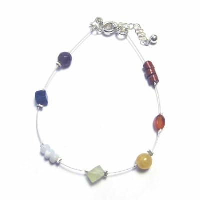 Chakra Wire Draht Edelstein Armband