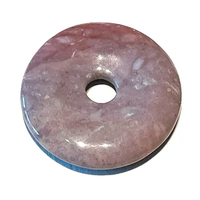 Chalcedon rot Edelstein Donut Ketten Anhänger 40 mm