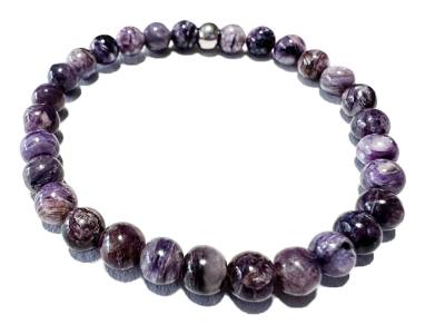 Charoit violett Edelstein Kugel Silber Armband Längen Wahl
