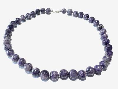 Charoit lila Edelstein Kette Kugelkette Halskette
