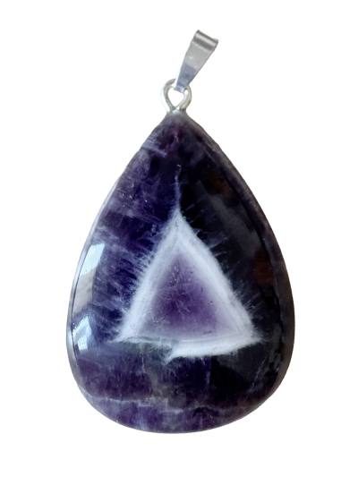Amethystquarz Chevron Amethyst Edelstein Ketten Anhänger