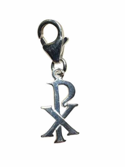 Christusmonogramm Charm Anhänger Sterlingsilber Karabiner