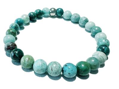 Chrysokoll blaugrün Edelstein Armband Stretcharmband Längen Wahl