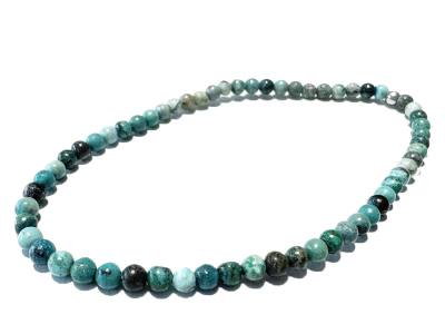 Chrysokoll blau grün Edelstein Stretch Fußkettchen Längenwahl