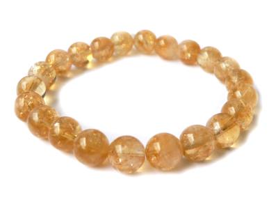 Citrin Zitrin Edelstein Kugel Stretch Armband Größenwahl