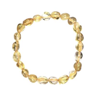 Citrin Zitrin Nugget Edelstein Armband Stretcharmband gelb