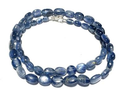 Kyanit Disthen Edelstein Nugget Kette blau 45cm