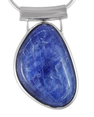 Disthen Kyanit Nepal Edelstein Ketten Anhänger Echtsilberfassung