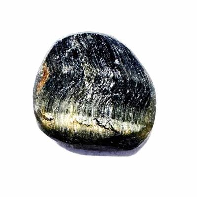 Falkenauge Katzenauge Rohkristall Edelstein Ketten Anhänger quer gebohrt