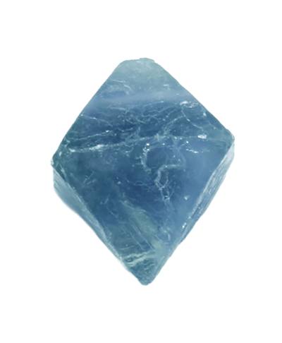 Fluorit blau Oktaeder Würfel Ketten Anhänger gebohrt