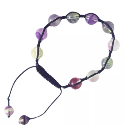 Fluorit Shamballa Edelstein Armband bunt